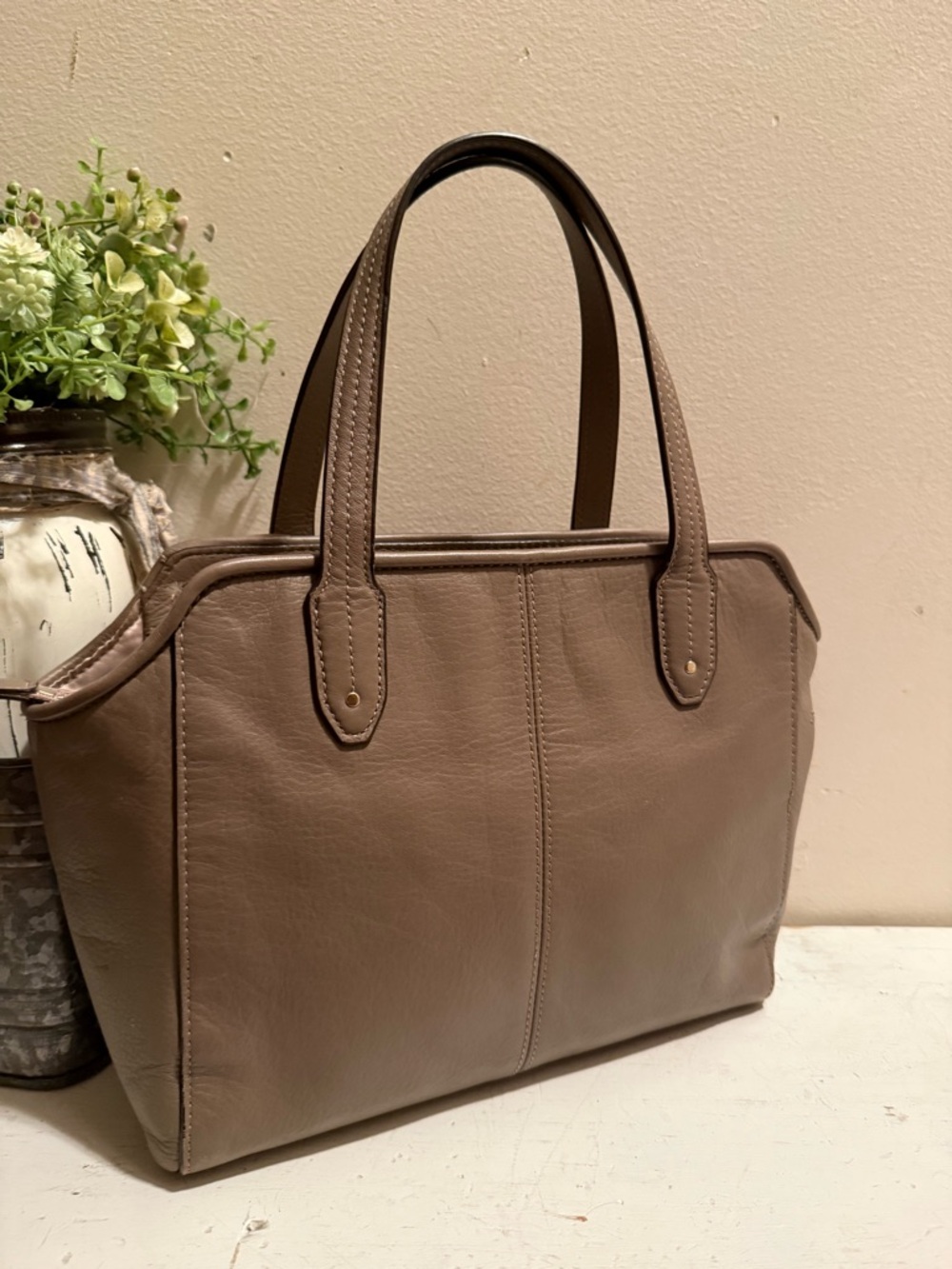 COACH F32944 TAYLOR BETTE TAUPE LEATHER MINI TOTE CROSS-BODY BAG EUC, $258 - Picture 2 of 12